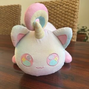 Aphmau MeeMeows CatFace Plush 11" Unicorn Stuffed Animal Pastel Cat Face